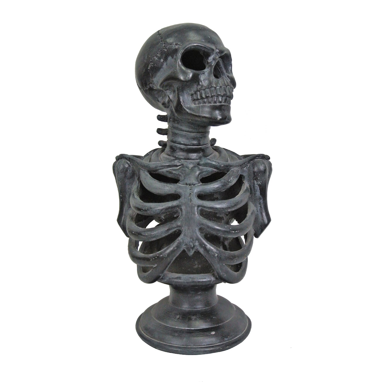 12.5&#x22; Black LED Halloween Skeleton Bust by Ashland&#xAE;
